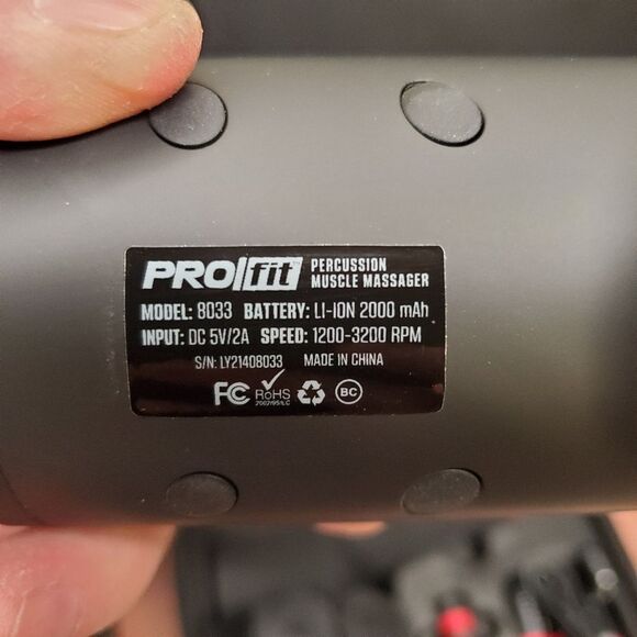 Pro Fit Percussion Muscle Massager with Attachments Rechargable - Picture 9 of 9